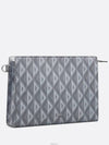 A5 Triangle CD Diamond Canvas Clutch Bag Grey - DIOR - BALAAN 5