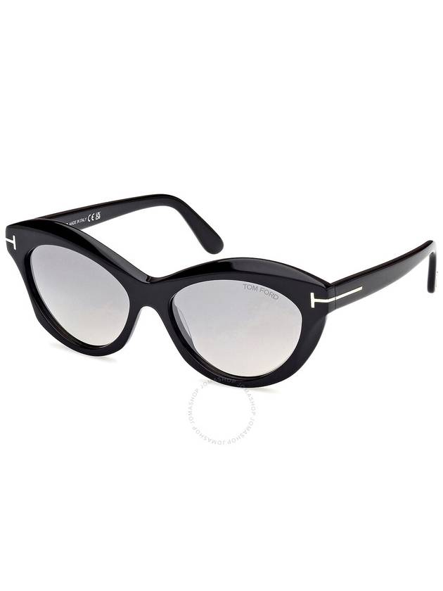 Tom Ford Toni Smok Mirror Cat Eye Ladies Sunglasses FT1111 01C 55 - TOM FORD - BALAAN 1