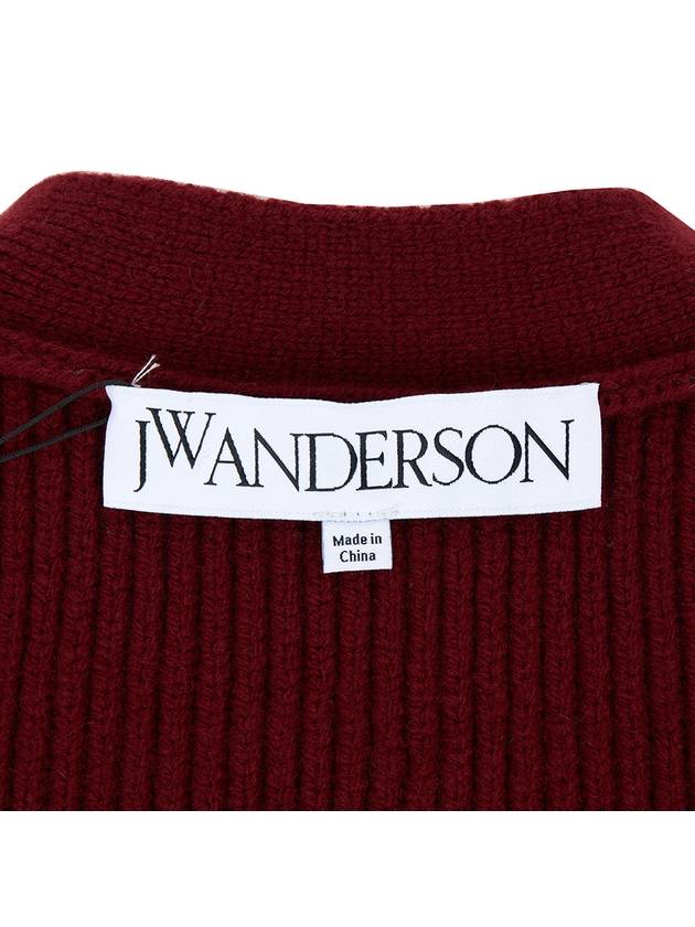 Flock Flower Patch Pocket Cardigan Red - JW ANDERSON - BALAAN 11