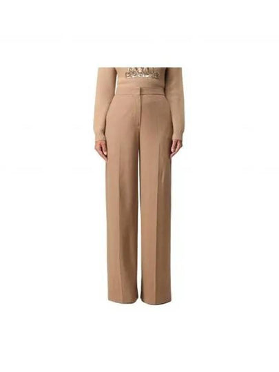 Women's Unghia Camel Cotton Wide Pants Camelo - MAX MARA - BALAAN 2