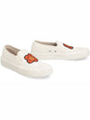 Women's School Embroidered Balk Flower Slip-On Cream - KENZO - BALAAN 3