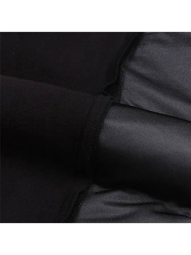 Women s padded brushed tricot reverse bootcut pants 5134LXWP BLACK - BLACK&WHITE - BALAAN 4