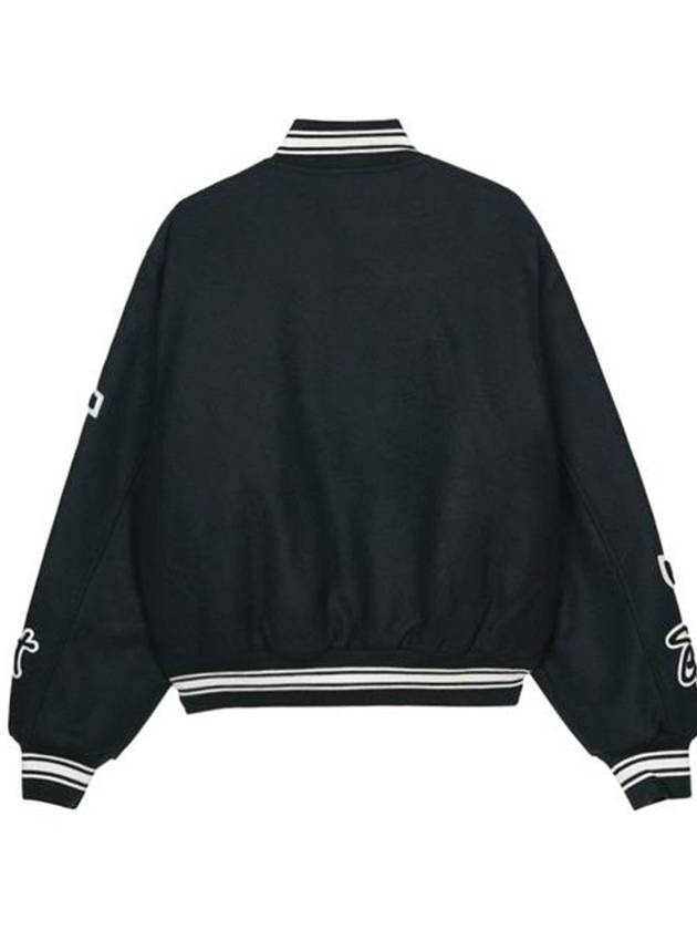 Stussy Competition Varsity Jacket Black 115748 - MAISON KITSUNE - BALAAN 2