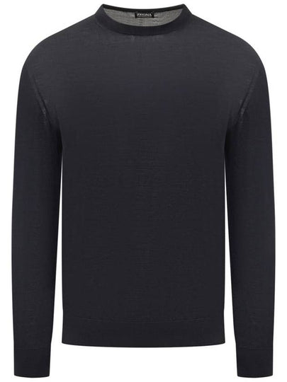 wool knit top black - ERMENEGILDO ZEGNA - BALAAN 2