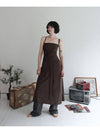 Shirring strap tube long dress brown - RUBATI - BALAAN 5