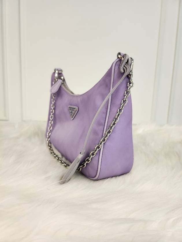 Women s Tesuto Chain Strap Hobo Bag Purple 1BH204 Condition B - PRADA - BALAAN 5