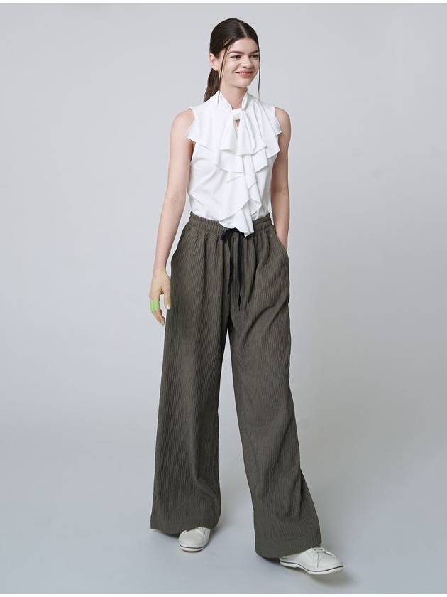 AU41PT09 Pleated wide pants_khaki - ATHPLATFORM - BALAAN 6