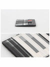 4-Bar Madras Pebble Grain Leather Card Wallet - THOM BROWNE - BALAAN 4