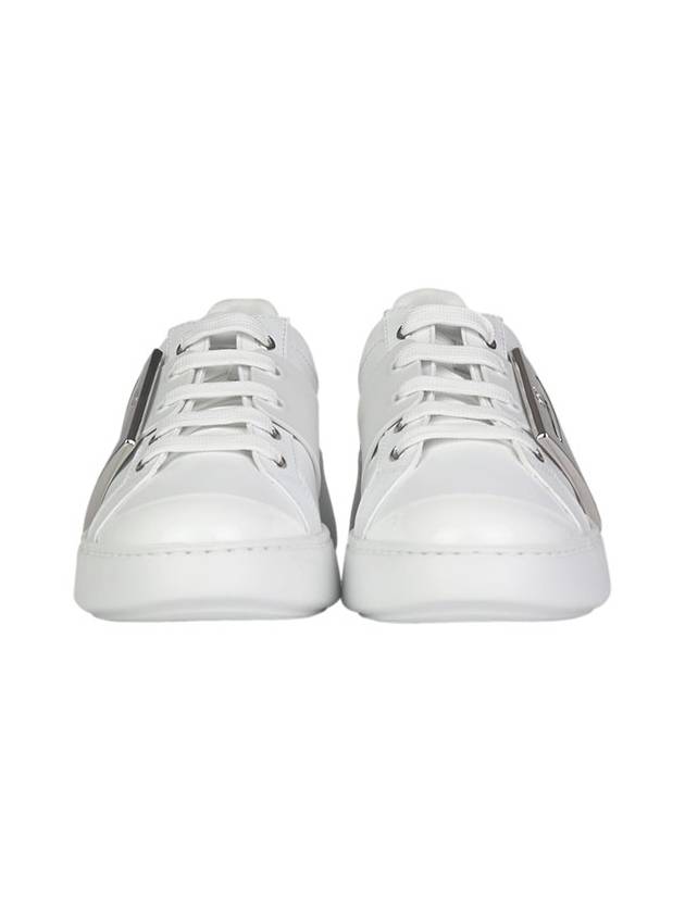 Viv Metal Buckle Low Top Sneakers White - ROGER VIVIER - BALAAN 3