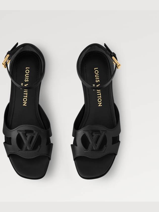 LV Isola Flat Sandals Black - LOUIS VUITTON - BALAAN 3