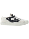 Plimsoll ORB Print Low Top Sneakers White - VIVIENNE WESTWOOD - BALAAN 1