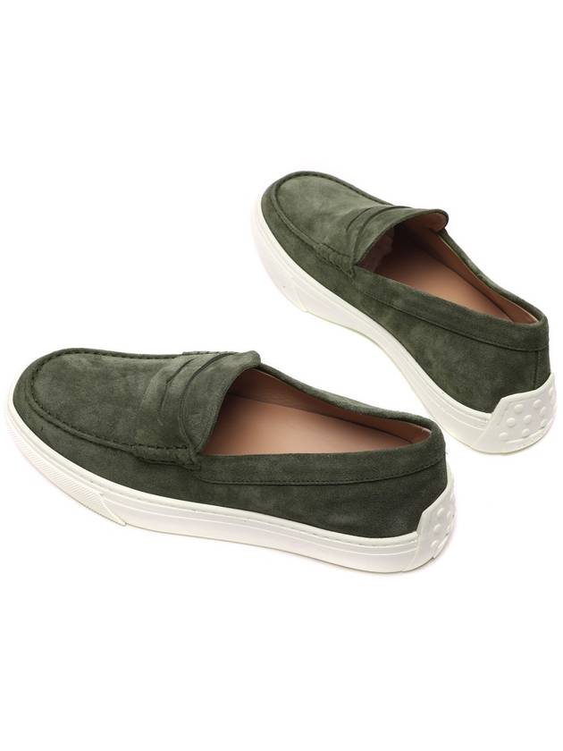 Men's Suede Loafers Dark Green - TOD'S - BALAAN 7