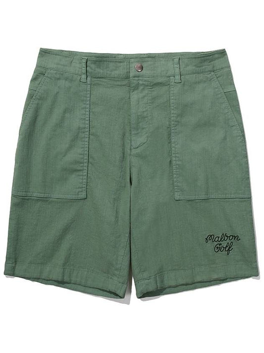 Garment Dying Short Pants GREEN MAN - MALBON GOLF - BALAAN 1