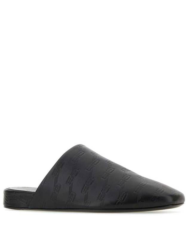 Debossed Logo Leather Mule Black - BALENCIAGA - BALAAN 3