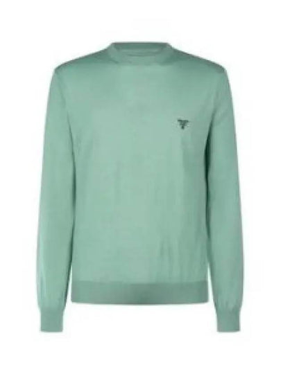 Superfine Crew Neck Wool Knitted Sweater Mint - PRADA - BALAAN 2