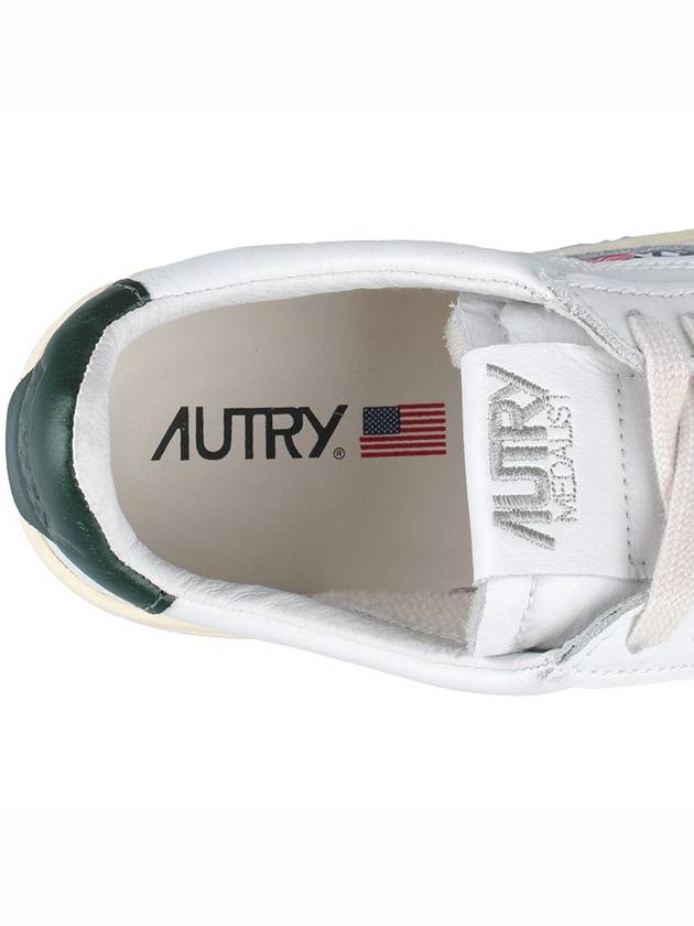 Men's Medalist Leather Low Top Sneakers White Green - AUTRY - BALAAN 9