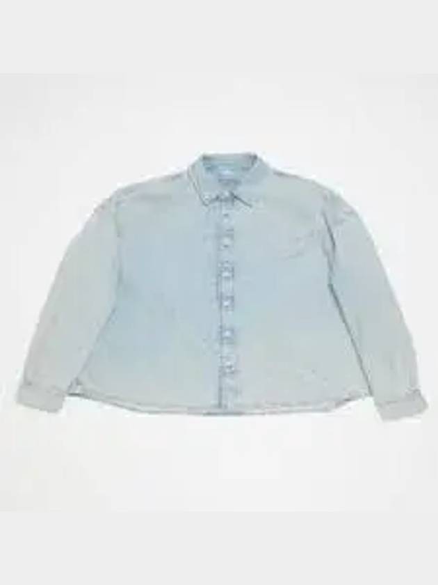 Denim Button Up Long Sleeve Shirt Blue - ACNE STUDIOS - BALAAN 2