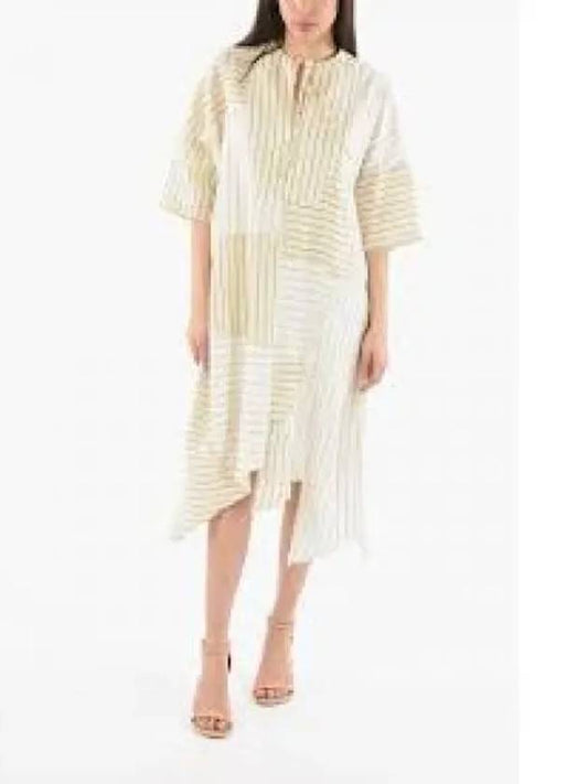 Women's Striped Tunic Long Dress Beige - LOEWE - BALAAN 2