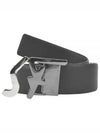 Buckle Leather Belt Black - SALVATORE FERRAGAMO - BALAAN 2