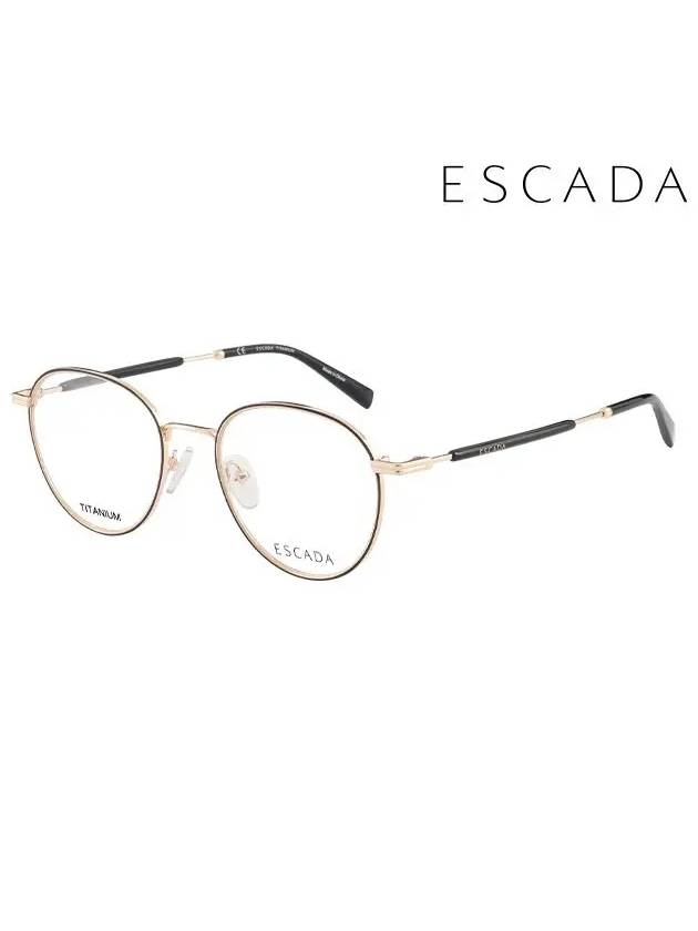 Glasses Frame VES984F 0301 Round Titanium Men Women - ESCADA - BALAAN 2