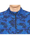 Men's Icon Camo Half Zip Up Long Sleeve T-Shirt Blue - G/FORE - BALAAN 7