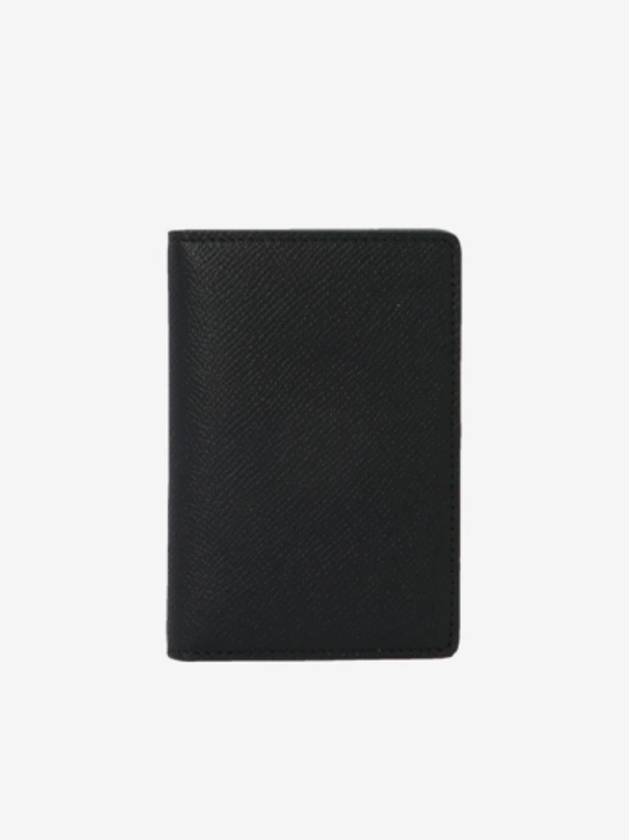 Stitched Bi-Fold Leather Card Wallet Black - MAISON MARGIELA - BALAAN 5