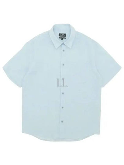 Bellini Linen Short Sleeve Shirt Blue - A.P.C. - BALAAN 2