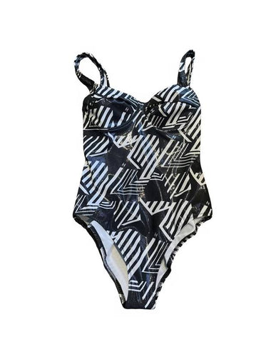 Coco Beach One Piece Swimsuit Black White - CHANEL - BALAAN 1