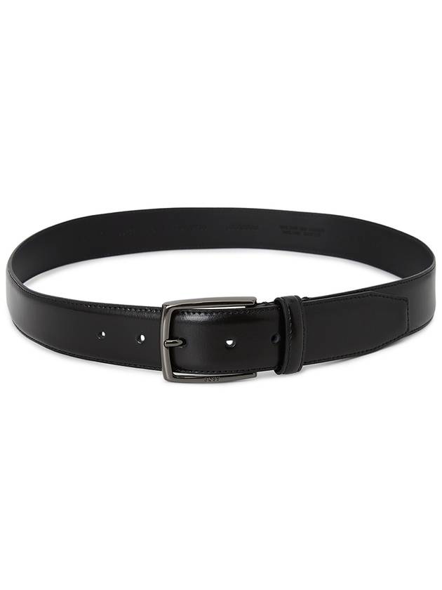 Logo Buckle Leather Belt Black - HUGO BOSS - BALAAN 3