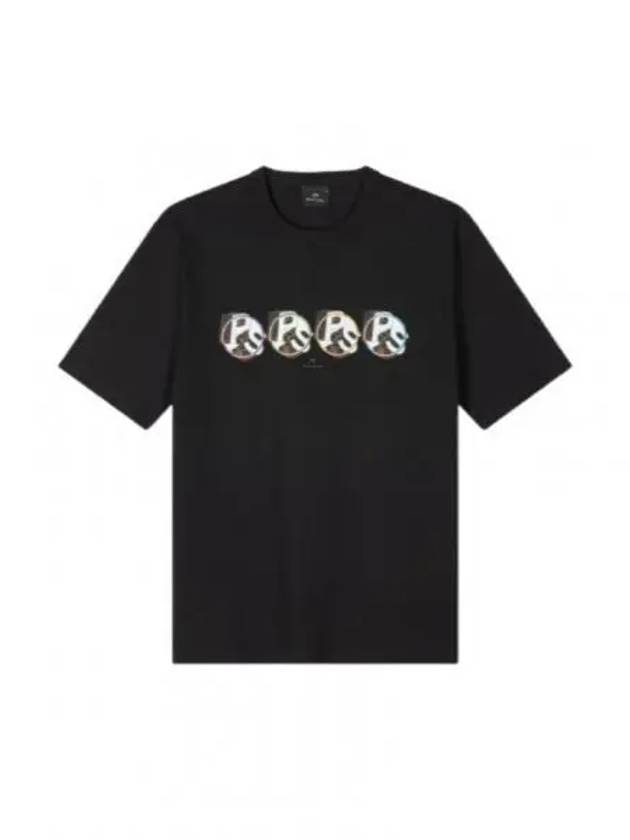 Logo Print Short Sleeve T-Shirt Black - PAUL SMITH - BALAAN 2