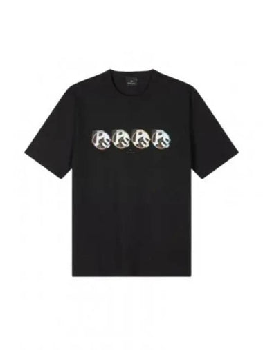 Logo Print Short Sleeve T-Shirt Black - PAUL SMITH - BALAAN 1