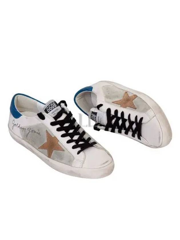 Superstar Leather Low Top Sneakers Blue White - GOLDEN GOOSE - BALAAN 2