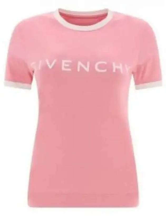 Archetype Slim Fit Cotton Short Sleeve T-Shirt Pink - GIVENCHY - BALAAN 2