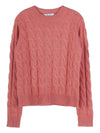 Women's Edifour Cable Cashmere Knit Top Peach - MAX MARA - BALAAN.