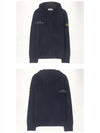 Wappen Patch Pocket Zip Up Hoodie Navy - STONE ISLAND - BALAAN 6