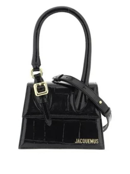 Le Chiquito Moyen Boucle Calfskin Leather Tote Bag Black - JACQUEMUS - BALAAN 2