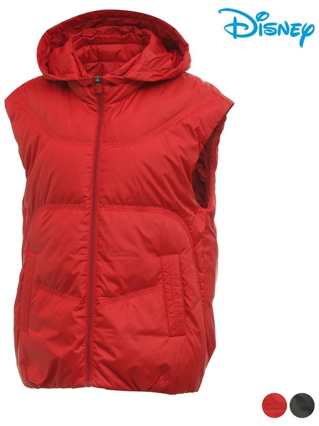 Women s Character Embroidery Point Hooded Padded Vest DO4LJV035 - DISNEY GOLF - BALAAN 1