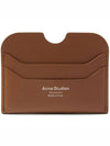 Foil Logo Slip Section Leather Card Holder Brown CG0193 - ACNE STUDIOS - BALAAN 1