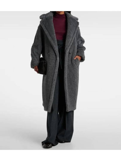 Teddy Bear Double Breasted Coat Grey - MAX MARA - BALAAN 2