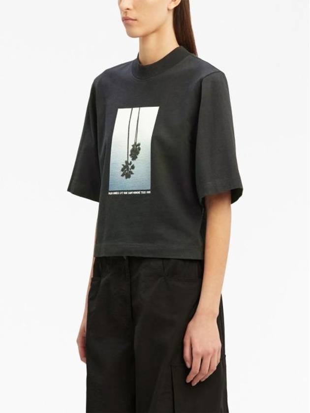 Mirage Boxy Short Sleeve T-Shirt Black - PALM ANGELS - BALAAN 5