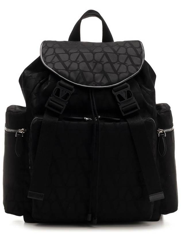 Toile Iconographe Backpack Black - VALENTINO - BALAAN 1