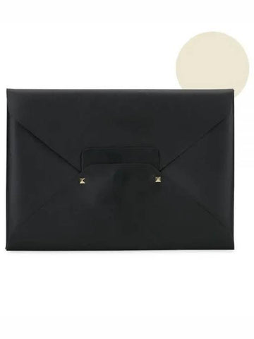 Men s Rockstud Untitled Black Clutch 1156830 - VALENTINO - BALAAN 1