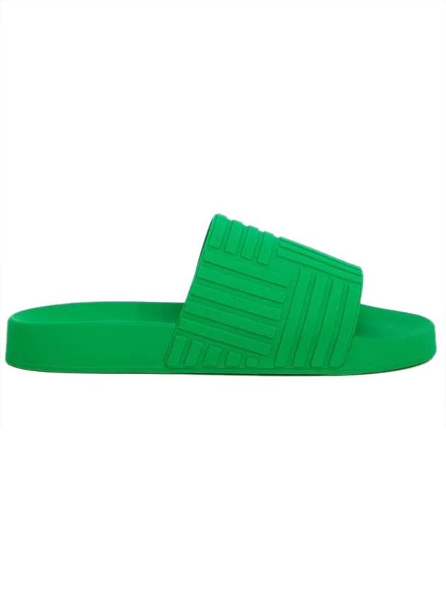 Intrecciato Rubber Slippers Green - BOTTEGA VENETA - BALAAN 1