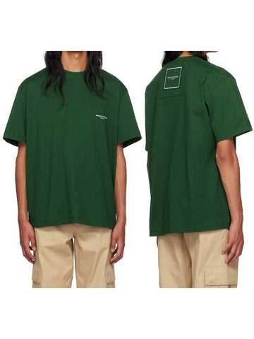 Green Cotton Square Label TShirt W233TS01705F - WOOYOUNGMI - BALAAN 1