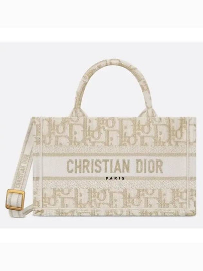 Oblique Book Tote Bag White Gold - DIOR - BALAAN 2