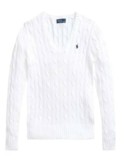 Women's Embroidered Logo Knit Top White - POLO RALPH LAUREN - BALAAN 2