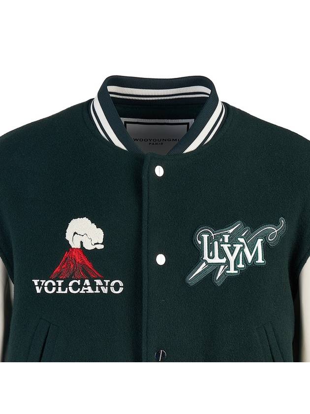 Volcano Varsity Bomber Jacket Green - WOOYOUNGMI - BALAAN 6