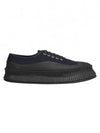 Lace-up Canvas Low Top Sneakers Navy - JIL SANDER - BALAAN 1