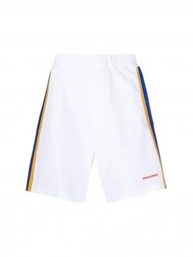 Men's Side Stripe Logo Shorts White - DSQUARED2 - BALAAN 2