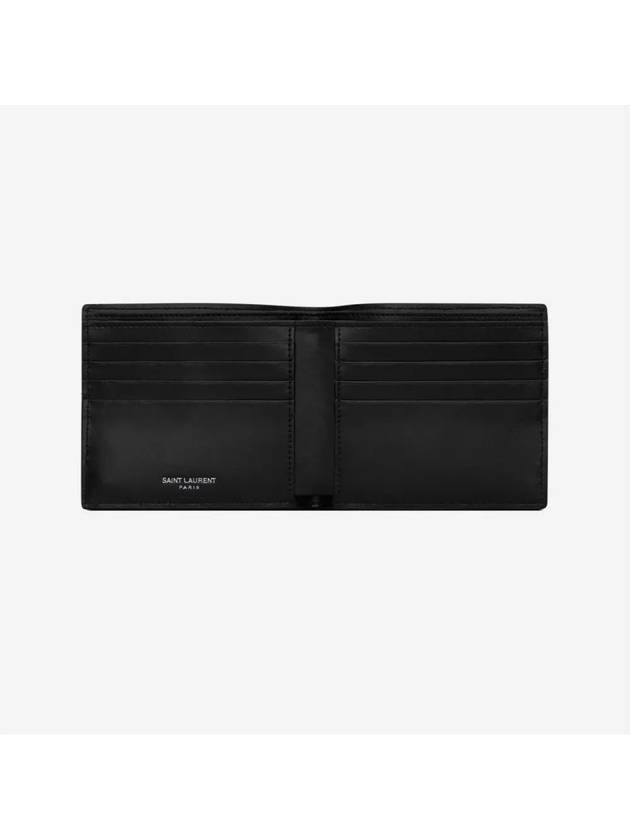 Tiny Monogram Half Wallet Black Gold - SAINT LAURENT - BALAAN 3